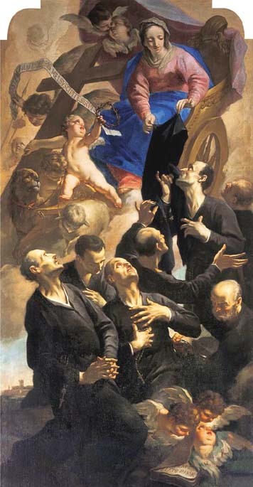 Antonio Balestra (1666-1740): A hét szent rendalapító Mária-látomása