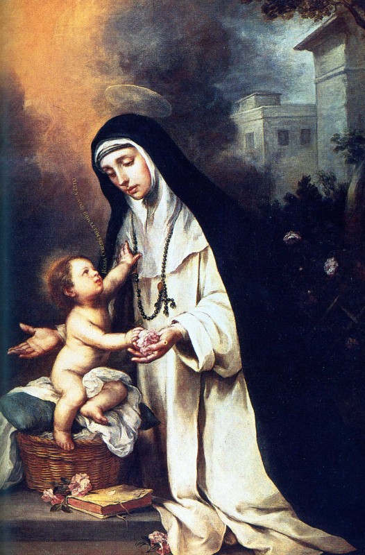 Bartolomé Esteban Murillo: Limai Szent Róza, 1670 körül, Madrid, Museu Lázaro Galdiano