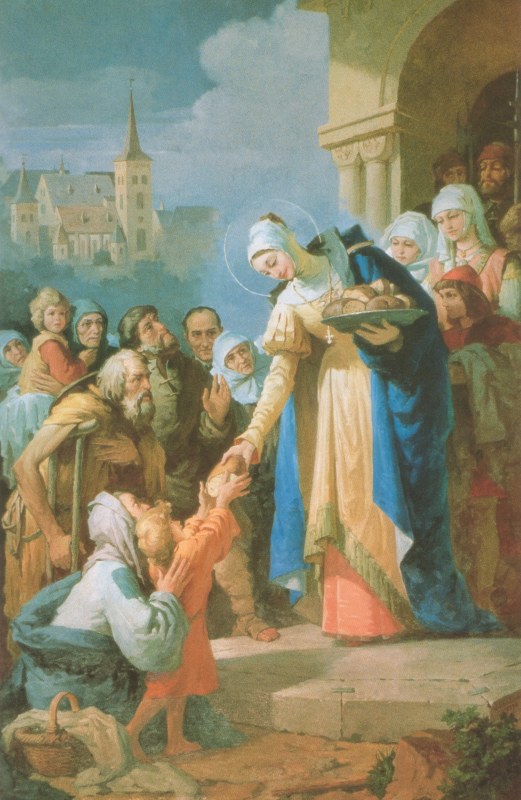 Árpádházi Szent Erzsébet a mogyoródi templom oltárképén